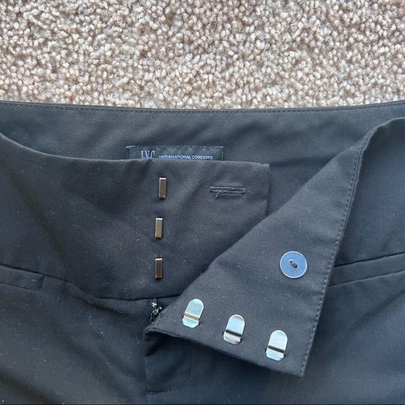 INC International Concept High Rise Capri Pants Black size 2 - Picture 4 of 7